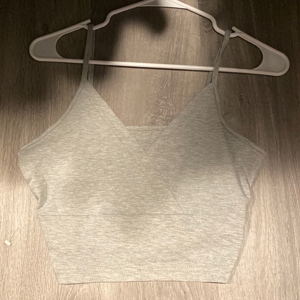 grey crop top from shein size medium